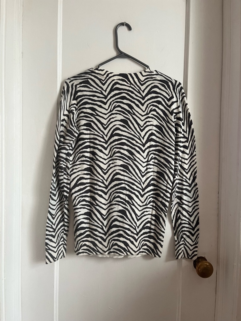 Banana Republic Zebra-Print Crewneck Sweater - Picture 2 of 7